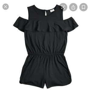 New with tags-Girls cold shoulder black romper